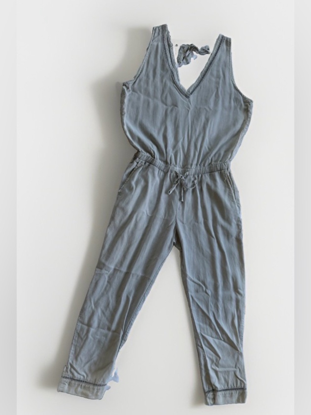 Cloth & Stone Anthropologie Jumpsuit Gray Ombré 100% Tencel Coastal Casual Boho